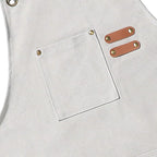 AFUN Chef Aprons for Men Women with Large Pockets, Cotton Canvas Cross Back Heavy Duty Adjustable Work Apron, Size M to XXL (Beige)