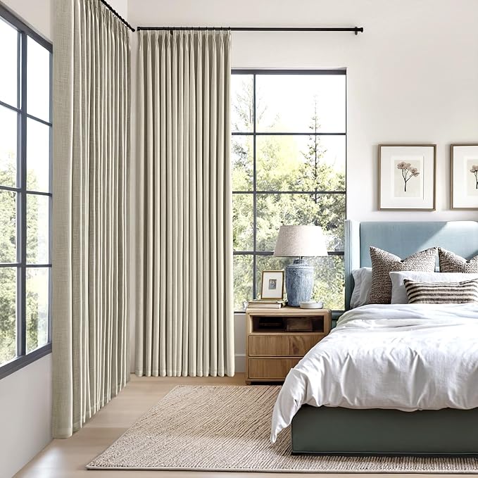MIULEE Burlywood Birch Pinch Pleated 100% Blackout Curtains 40x102 Inches | - Image 2