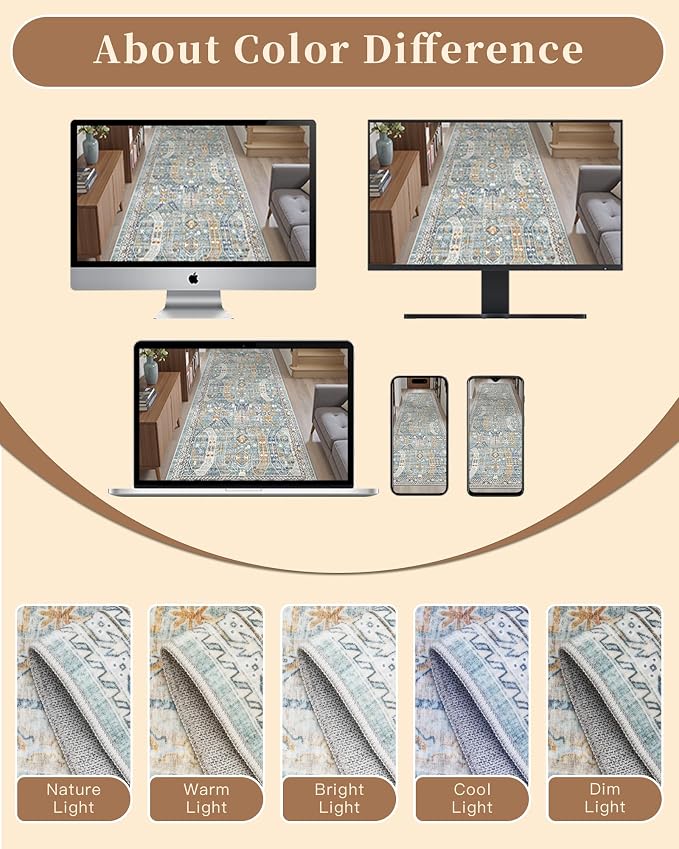 Madane Kitchen Runner 2'6''x8' Soft Rug Runners - Image 13