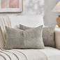 Fancy Homi 2 Packs Neutral Grey Lumbar Decorative Throw Pillow Covers 14x22 Inch by Fancy+Homi