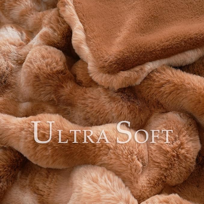 BENVWE Faux Fur Throw Blanket for Couch - Image 3