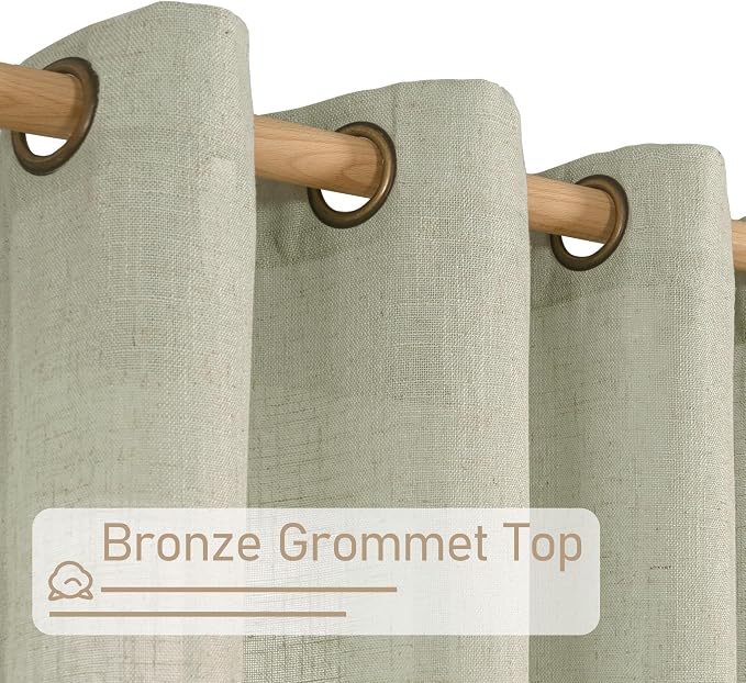 Sheer Linen Curtains 63 Inch Length - Image 4
