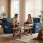 Iroomy 5-Level Adjustable Convertible Sleeper Chair Set of 2, 3-in-1 87'' Long by Iroomy