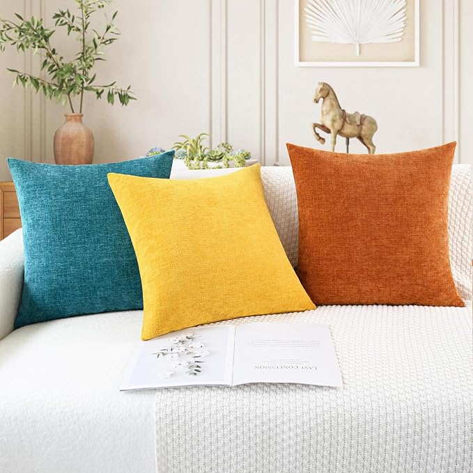 CaliTime Decorative Throw Pillow Covers 22 X 22 Inches Mustard Yellow | Pack of - Image 5