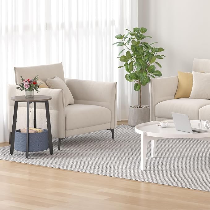 sthmec Small Round Side End Table Set of 2 - Image 5