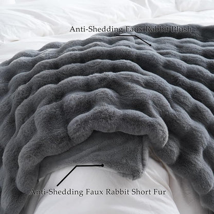 BENVWE Faux Fur Throw Blanket for Couch Bed - Image 5