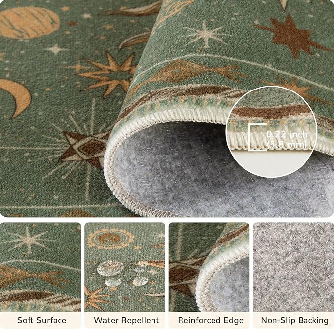 Vacuum-Friendly, 2x8 Washable Area Rug - Image 3