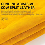 Vgo... 1-Pairs Unlined Cowhide Split Leather Work and Driver Gloves, for Heavy Duty, Truck Driving, Warehouse, Gardening, Farm (Size S, Gold, CB9501)
