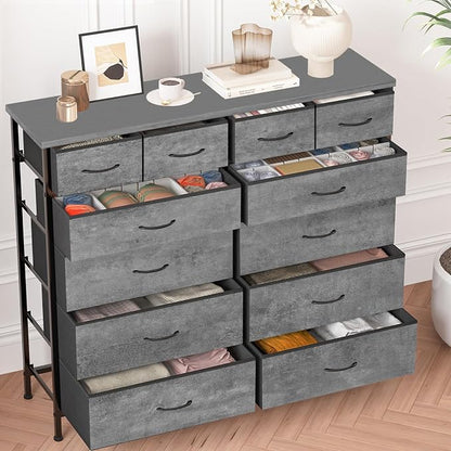 VASICAR Gray Dresser for Bedroom - Image 7