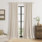 Extra Long 100% Blackout Linen Curtains by Guken