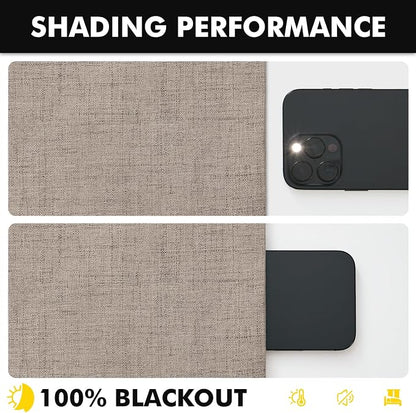 MIULEE 100% Blackout Linen Burlap Curtains - Image 7