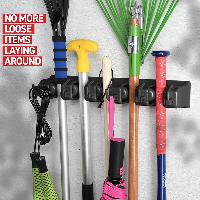 2 Pack Mop and Broom Holder Wall Mount - Image 2