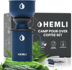 Pour Over Coffee Maker Camp Set – Vacuum Insulated Mug with Leakproof Lid, Stainless Steel Micro Filter, Scratch-Resistant Finish, Portable Coffee Maker for Camping, Travel & Outdoor Adventures