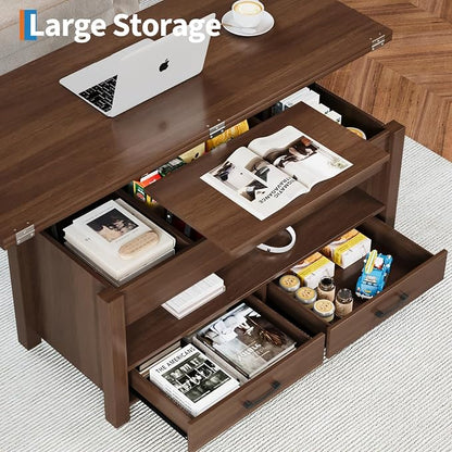 Garvee 40" Coffee Table Lift Top, Converts to Dining Table - Image 5