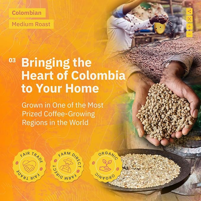 Kochere Colombian Specialty Whole Bean Coffee – 2LB Medium Roast – Single Origin, Farm Direct, Freshly Roasted to Order – Smooth, Chocolate & Berry Notes