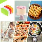 4 Piece Plastic Dough Scraper Bowl Scraper Flexible Multipurpose Food Scraper Plastic Dough Cutter for Bread Cake Dough Fondant Icing (White, Green, Yellow, Red)