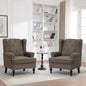 Accent Chair Set of 2, Mid Century Modern Fabric Wingback Chair, Upholstered by choairy