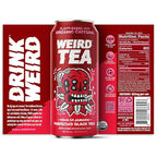 Drink Weird Organic Agua de Jamaica Hibiscus Black Tea – 16oz Cans, 160mg Organic Caffeine, Pack of 12 – Bold & Refreshing Energy Drink Alternative