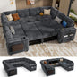 Vipbear 111" Modular Sectional Sleeper Sofa by VipbearLiving