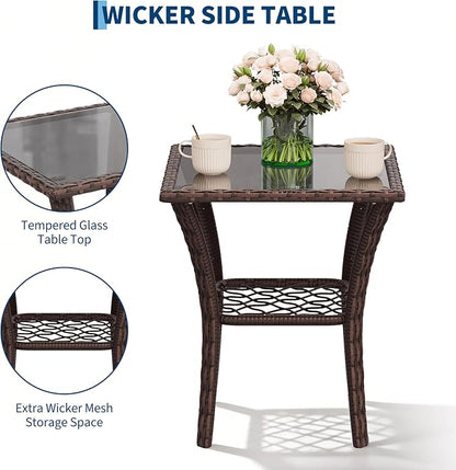 3-Piece Patio Furniture Set, 2 Swivel Rocking Chairs - Image 4