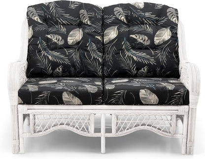 Malibu Lounge Loveseat Sofa Natural Rattan Wicker Handmade Design - Image 3