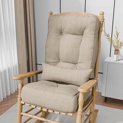 Rocking Chair Cushions with Pillow, Waterproof and Fade-Resistant Thicken by Aofeite