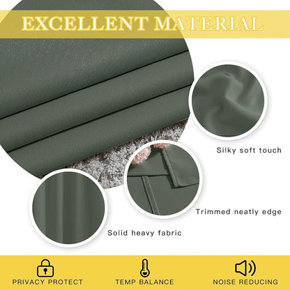 NICETOWN Sliding Door Curtains 84 inches Long, Grommet Blackout Thermal Patio - Image 5