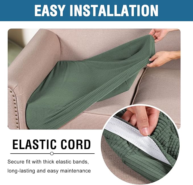 H.VERSAILTEX Super Stretch Individual Seat Cushion Covers - Image 5