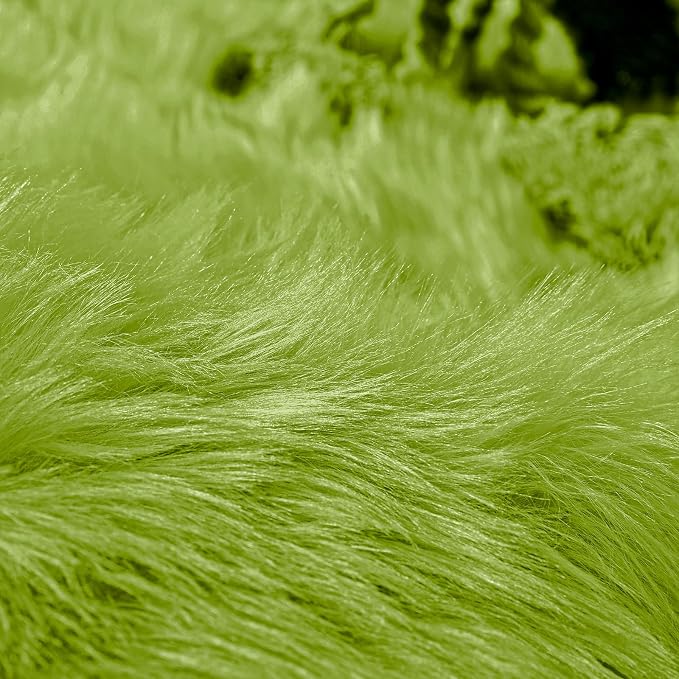 Goolela Fluffy Sheepskin Green Rugs 4x6 - Image 6