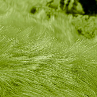 Goolela Fluffy Sheepskin Green Rugs 4x6 - Image 6