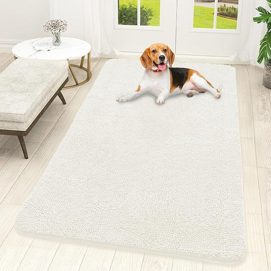 OLANLY Dog Door Mat for Muddy Paws 59x32, Super Absorbent Chenille Mud Mat | by OLANLY
