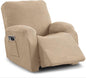 Oversized Recliner Chair Covers, 4-Piece Stretch Geometric Strokes Jacquard by Unknown