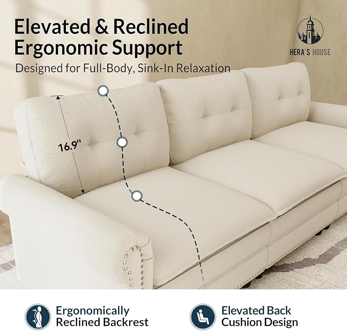 HERA'S HOUSE 2 Pieces Modular Sectional Sofa Sets, Oversized Couch Set - Image 9