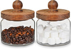 Glass Spice Jar Coffee Sugar Container Airtight Glass Jar Food Storage Canisters Bottle for Kitchen Seasoning Tea Herb Overnight Oats Bar Parfait Snacks (2 * 350ml(11.84oz))