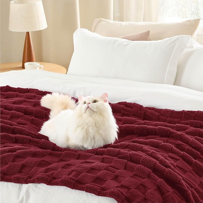 Bedsure GentleSoft Red Throw Blanket - Image 4