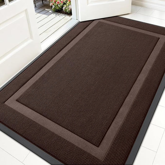 OLANLY Front Door Mat Outside 59x34, All-Season Heavy-Duty Rubber Doormat | by OLANLY