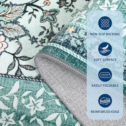 GarveeHome Teal 2x3 Door Mat Indoor Rugs - Image 6