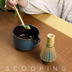 Artcome 4 Pcs Complete Matcha Tea Ceremony Kit for Japanese Tea Ceremony, Bowl with Pouring Spout, Whisk, Whisk Holder, Tea Scoop, Matcha Tea Set For Making Usucha, Koicha and Matcha Latte (Sapphire)