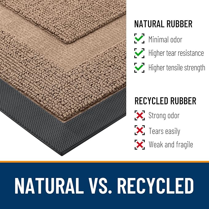 OLANLY Front Door Mat Outside 71x23, All-Season Heavy-Duty Rubber Doormat | - Image 3