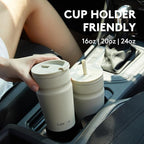 COKTIK 20oz Insulated Tumbler with Lid and Straw 2 Lids (Straw/Flip) Iced Coffee Cup Reusable Stainless Steel Travel Mug Water Bottle Cupholder Friendly for Women Men Her Him (Olive)