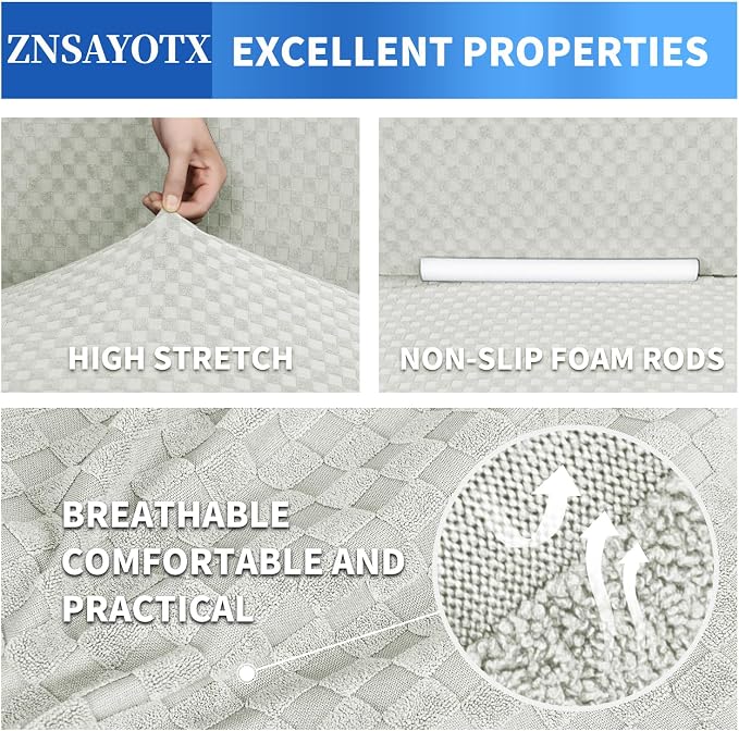 ZNSAYOTX 1 Piece Jacquard Couch Covers - Image 5