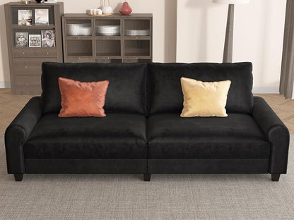 EASE MOOSE 70.6" Velvet Loveseat Sofa, Soft Deep Seat Couches - Image 4