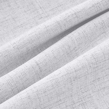 MIULEE 100% Blackout Linen Curtains 42 x 90 Inch Grayish White 2 Panels | - Image 9