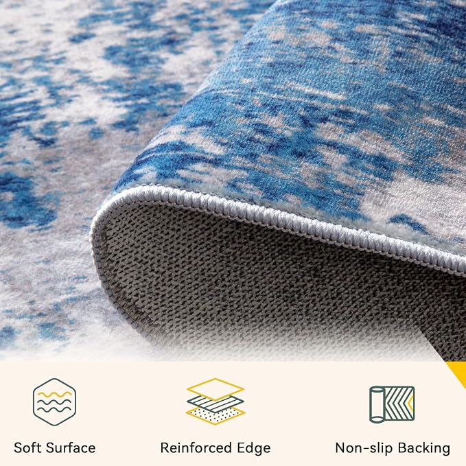 RELEANY Washable Square 8'x8' Area Rug - Image 2