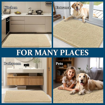 OLANLY Dog Door Mat for Muddy Paws 30x20, Super Absorbent Chenille Mud Mat | - Image 8