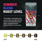 Warpath Coffee Medium Roast Whole Bean Coffee, Summer Blend, High Caffeine, Extra Strong Roasted 100% Arabica Coffee Beans Whole, Caribbean Inspired Blue Mountain Blend, Created by Navy SEALs, 12oz