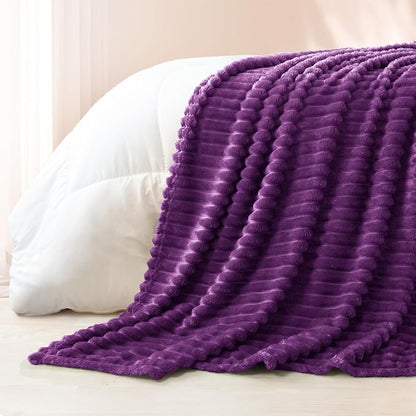Exclusivo Mezcla Striped Twin Size Fleece Blanket - Image 6