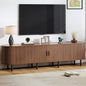 86.6" TV Stand with Power Outlet, Mid-Century Modern Television Stand, Fluted by ComfyCorner