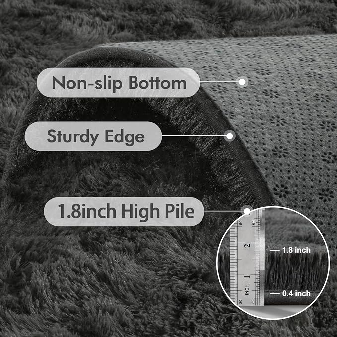 6x9 Ft Large Shag Rugs for Living Room Decor, Ultra Soft Fluffy Furry Area Rugs - Image 5