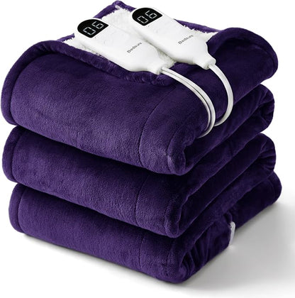 Bedsure Heated Blanket King Size, Dual Control Electric Blanket, 6 Heat/6 Timer by BEDSURE